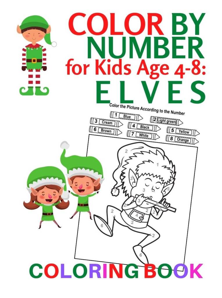 Book Cover: Color by Number for Kids: ELVES