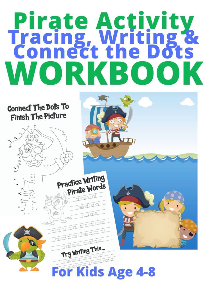 Book Cover: Pirate Activity; Tracing, Writing & Connect the Dots Workbook